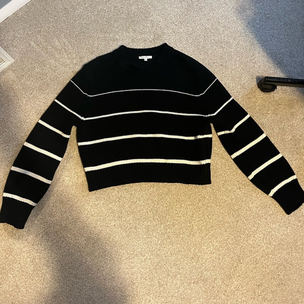 Z Supply Black and White Striped Women's Sweater